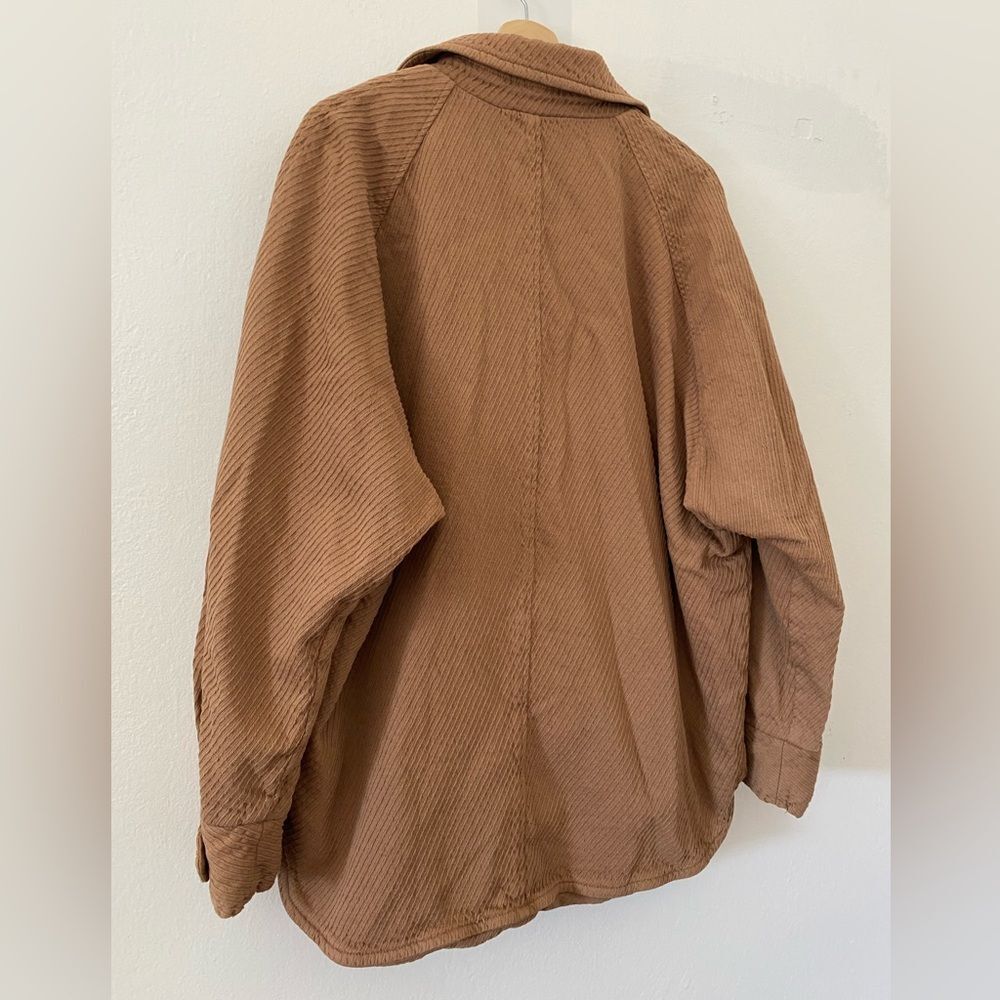 Free People Corduroy Remi Double breasted Jacket Size L Oversized Utility - Picture 11 of 12